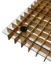 XL Kyoto Graphic Coffee Table by Gianfranco Frattini for Ghianda / Knoll, 1974